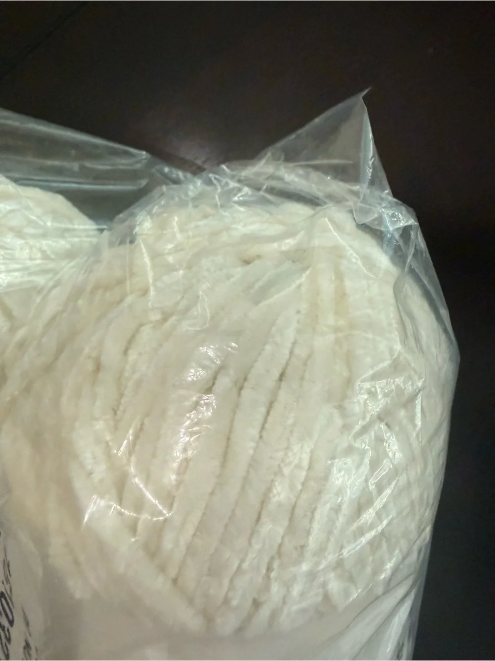 Yarnspirations Bernat Velvet Plush Cream Bedding Yarn - Soft Cream Color